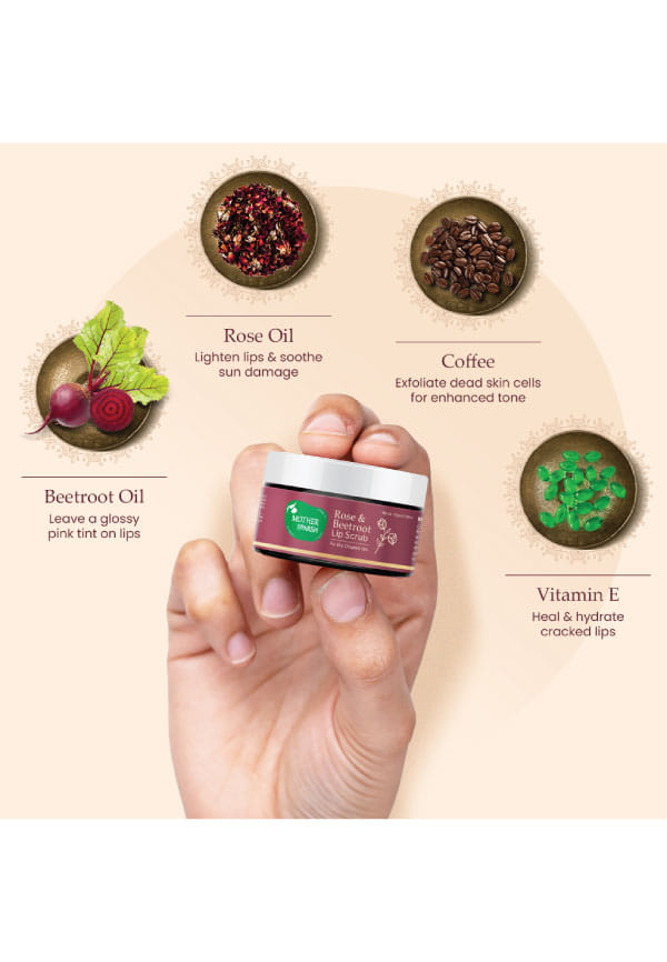 Rose & Beetroot Lip Scrub For Dry Chapped Lips – thumbnail 3