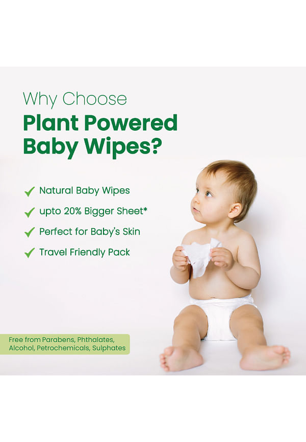 Get 98% Water-Based Wipes With Plant-Based Fabric For All Baby