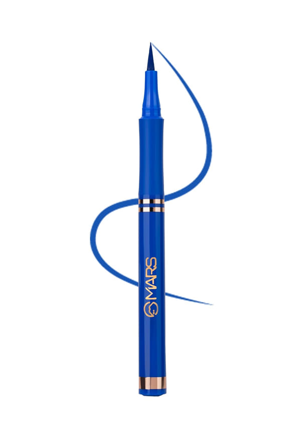 Smudge Proof Liquid Pen Eyeliner with Ultra Fine Tip | Matte Finish & Waterproof (1.5g) (Blue)