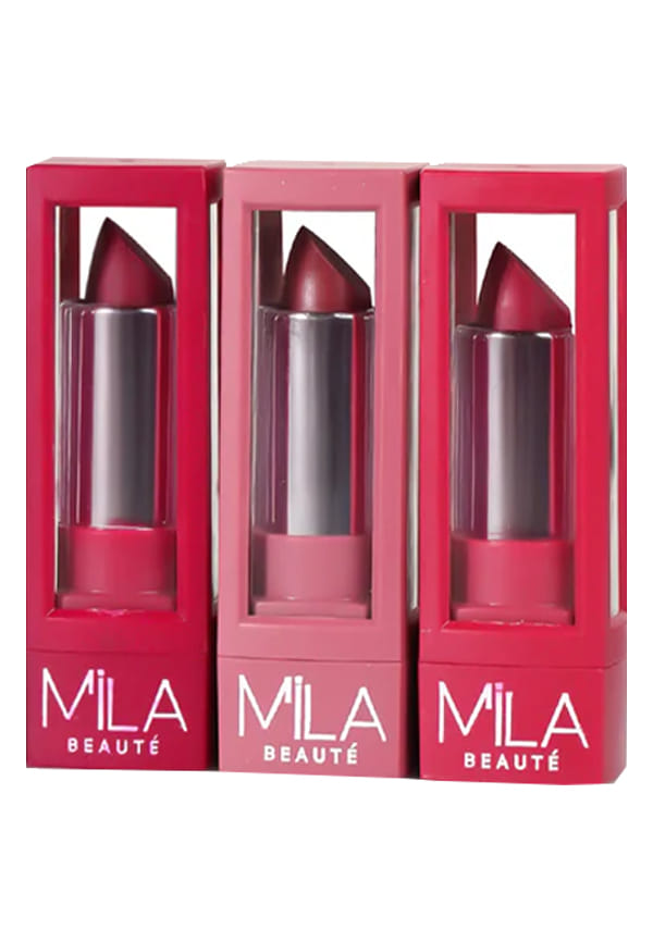 Matte Lipstick Set of Three, Pinks