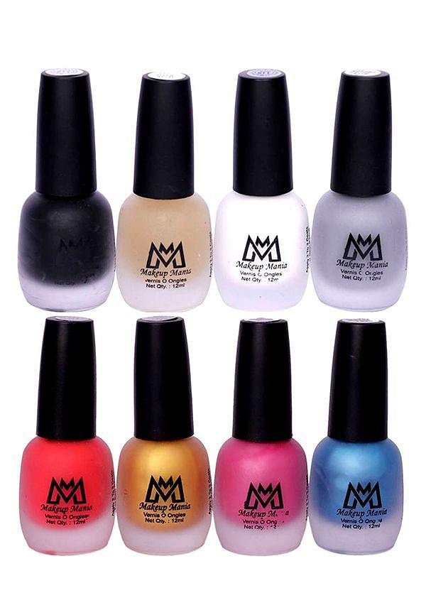 Nail Polish Set, Velvet Matte Nail Paint Combo Set of 8 Pcs, Multicolor (MM # 15-16)