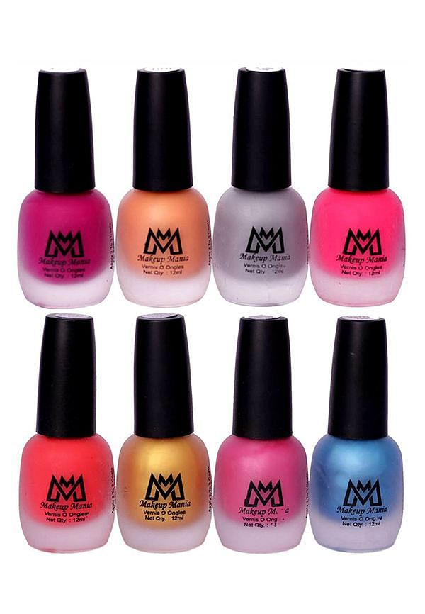 Nail Polish Set, Velvet Matte Nail Paint Combo Set of 8 Pcs, Multicolor (MM # 15-17)