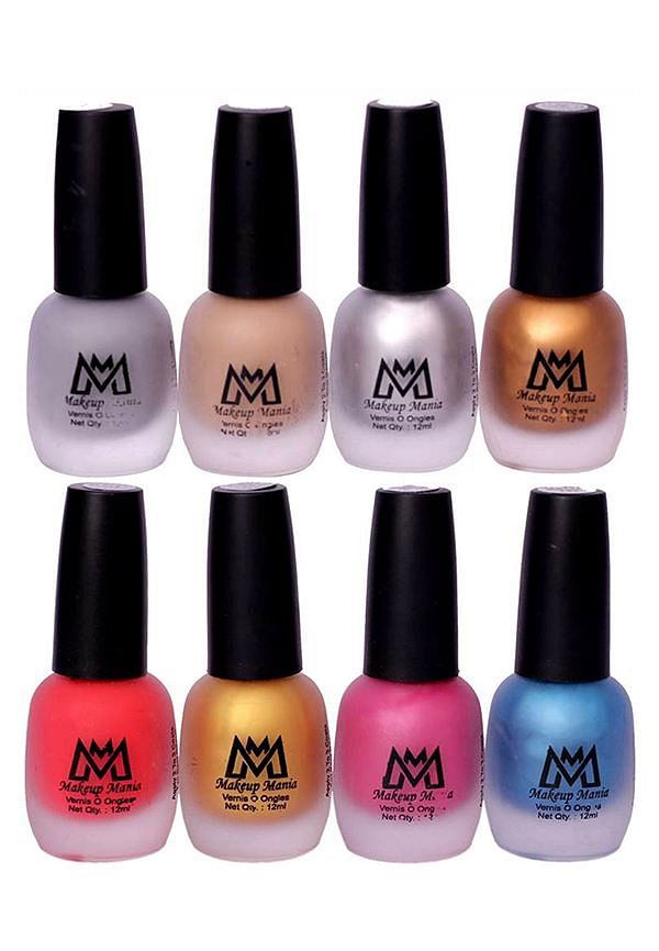 Nail Polish Set, Velvet Matte Nail Paint Combo Set of 8 Pcs, Multicolor (MM # 15-18)