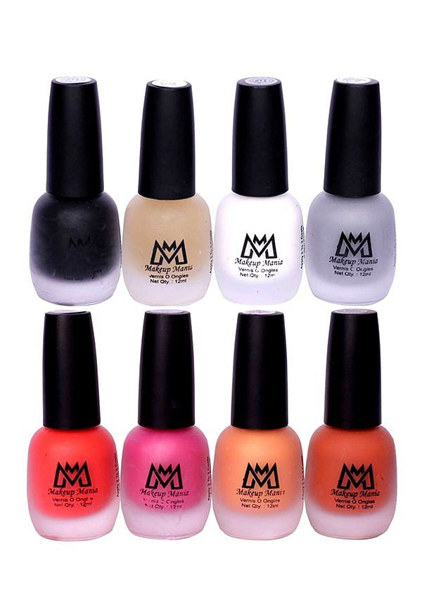 Nail Polish Set, Velvet Matte Nail Paint Combo Set of 8 Pcs, Multicolor (MM # 15-61)