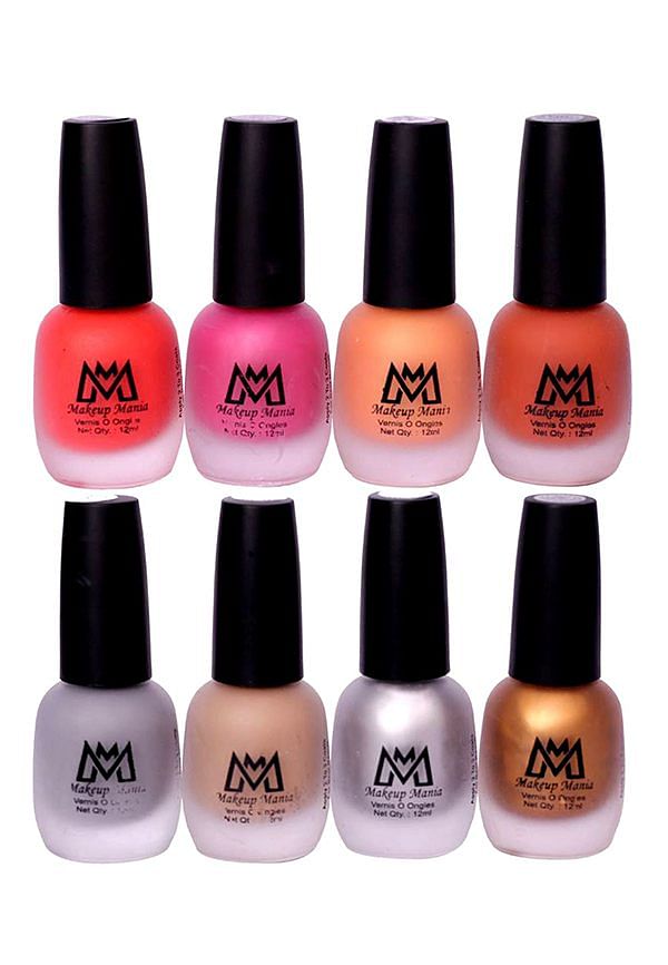 Nail Polish Set, Velvet Matte Nail Paint Combo Set of 8 Pcs, Multicolor (MM # 15-64)