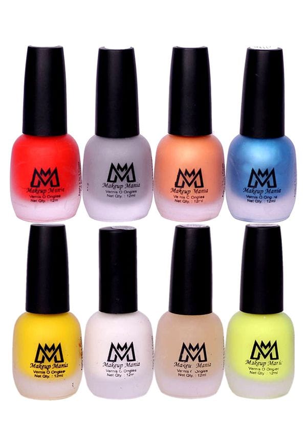 Nail Polish Set, Velvet Matte Nail Paint Combo Set of 8 Pcs, Multicolor (MM # 15-68)
