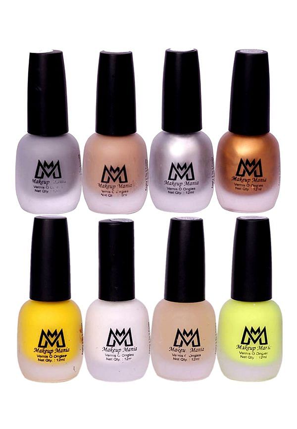 Nail Polish Set, Velvet Matte Nail Paint Combo Set of 8 Pcs, Multicolor (MM # 16-17)