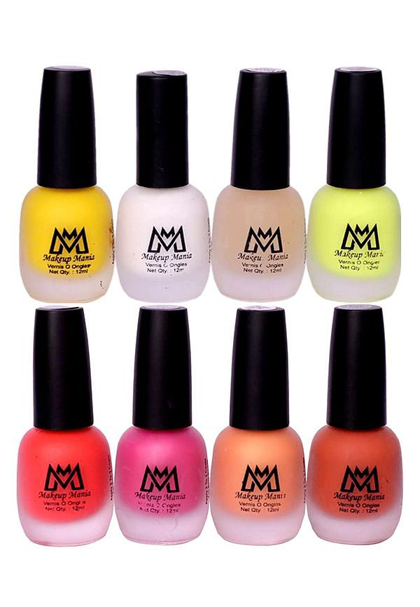 Nail Polish Set, Velvet Matte Nail Paint Combo Set of 8 Pcs, Multicolor (MM # 16-19)