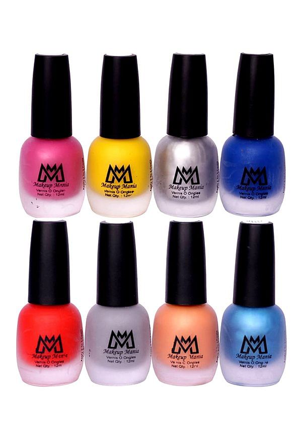 Nail Polish Set, Velvet Matte Nail Paint Combo Set of 8 Pcs, Multicolor (MM # 16-20)