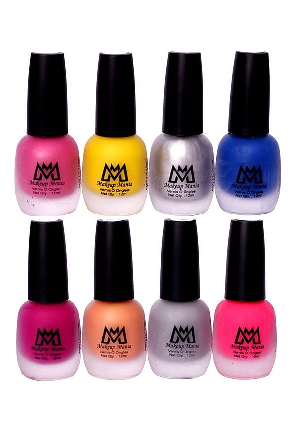 Nail Polish Set, Velvet Matte Nail Paint Combo Set of 8 Pcs, Multicolor (MM # 16-22)