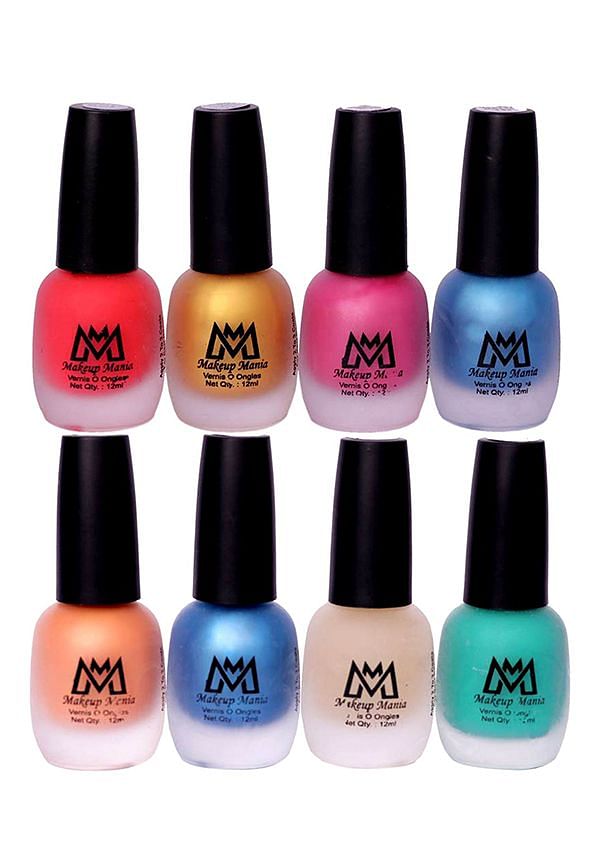 Nail Polish Set, Velvet Matte Nail Paint Combo Set of 8 Pcs, Multicolor (MM # 16-61)