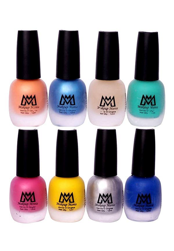 Nail Polish Set, Velvet Matte Nail Paint Combo Set of 8 Pcs, Multicolor (MM # 16-62)