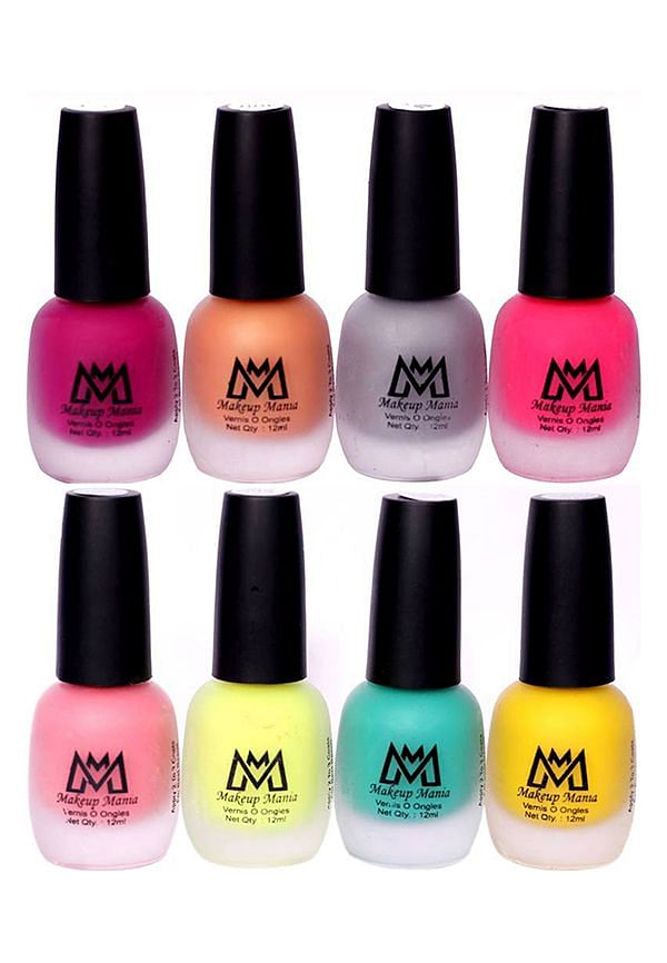 Nail Polish Set, Velvet Matte Nail Paint Combo Set of 8 Pcs, Multicolor (MM # 16-66)