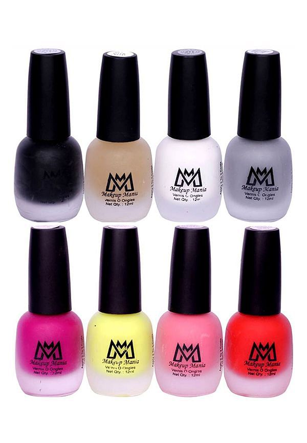 Nail Polish Set, Velvet Matte Nail Paint Combo Set of 8 Pcs, Multicolor (MM # 17-18)