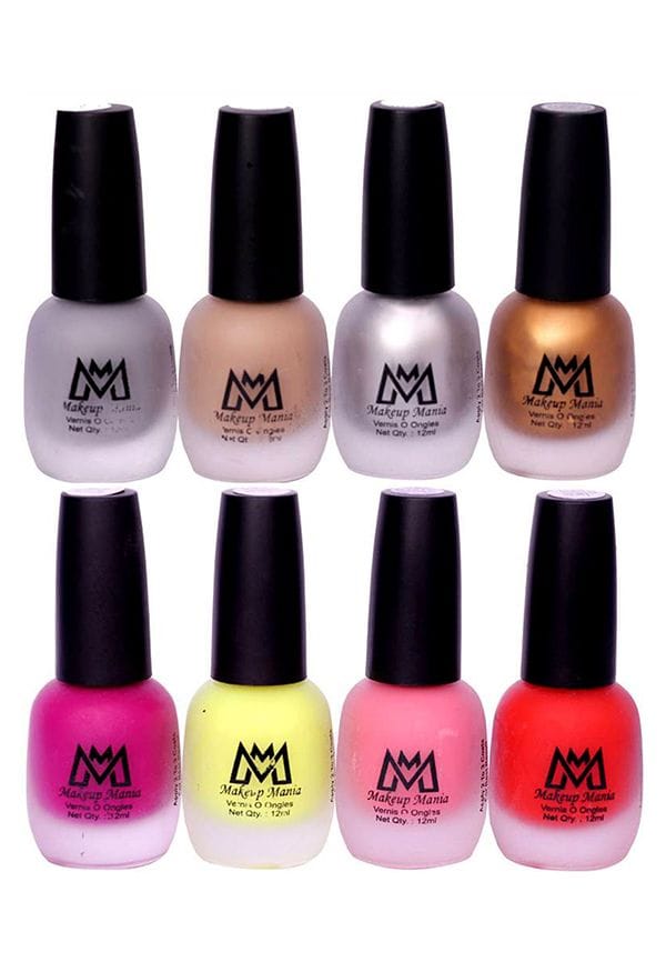 Nail Polish Set, Velvet Matte Nail Paint Combo Set of 8 Pcs, Multicolor (MM # 17-19)
