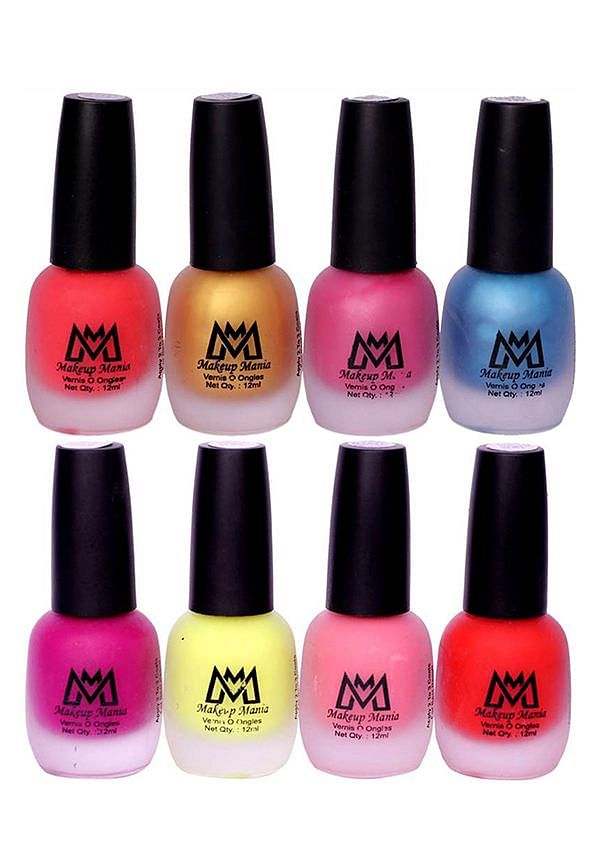Nail Polish Set, Velvet Matte Nail Paint Combo Set of 8 Pcs, Multicolor (MM # 17-20)