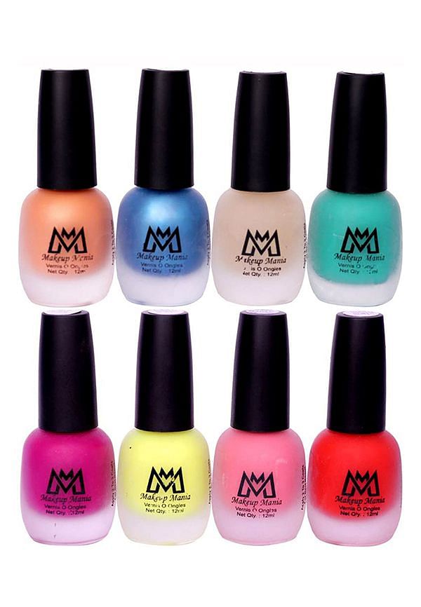 Nail Polish Set, Velvet Matte Nail Paint Combo Set of 8 Pcs, Multicolor (MM # 17-60)
