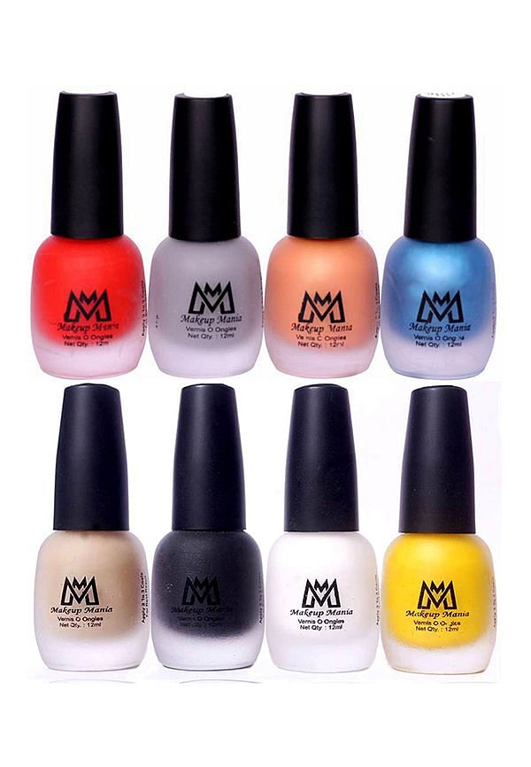 Nail Polish Set, Velvet Matte Nail Paint Combo Set of 8 Pcs, Multicolor (MM # 17-61)