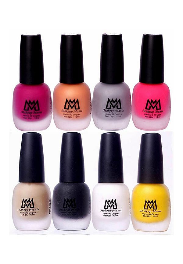 Nail Polish Set, Velvet Matte Nail Paint Combo Set of 8 Pcs, Multicolor (MM # 17-62)