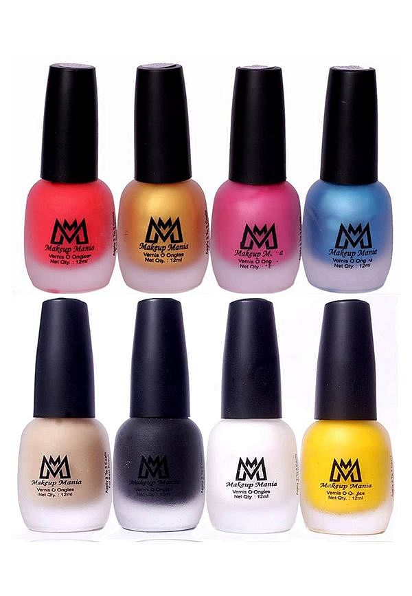 Nail Polish Set, Velvet Matte Nail Paint Combo Set of 8 Pcs, Multicolor (MM # 17-63)