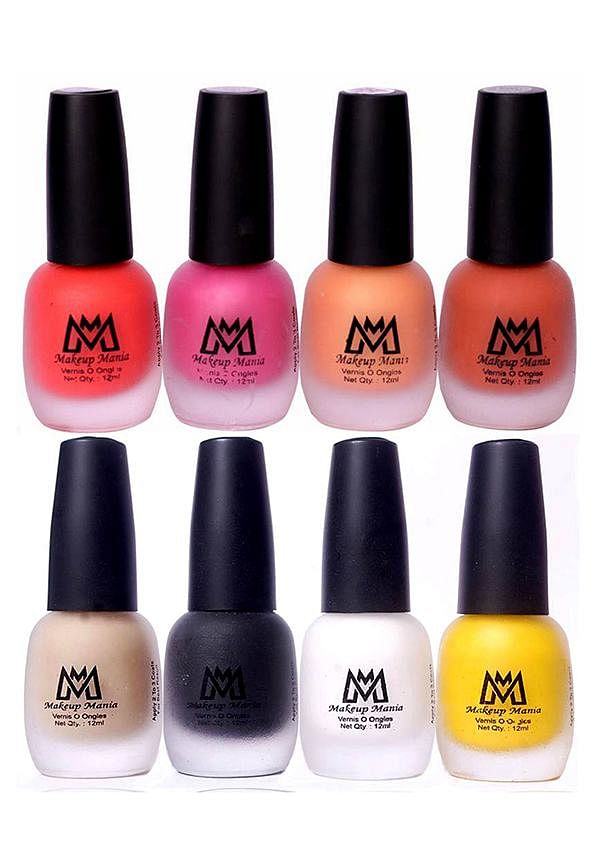 Nail Polish Set, Velvet Matte Nail Paint Combo Set of 8 Pcs, Multicolor (MM # 17-65)