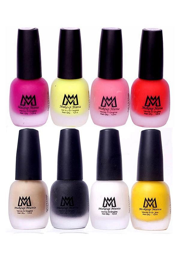 Nail Polish Set, Velvet Matte Nail Paint Combo Set of 8 Pcs, Multicolor (MM # 17-69)
