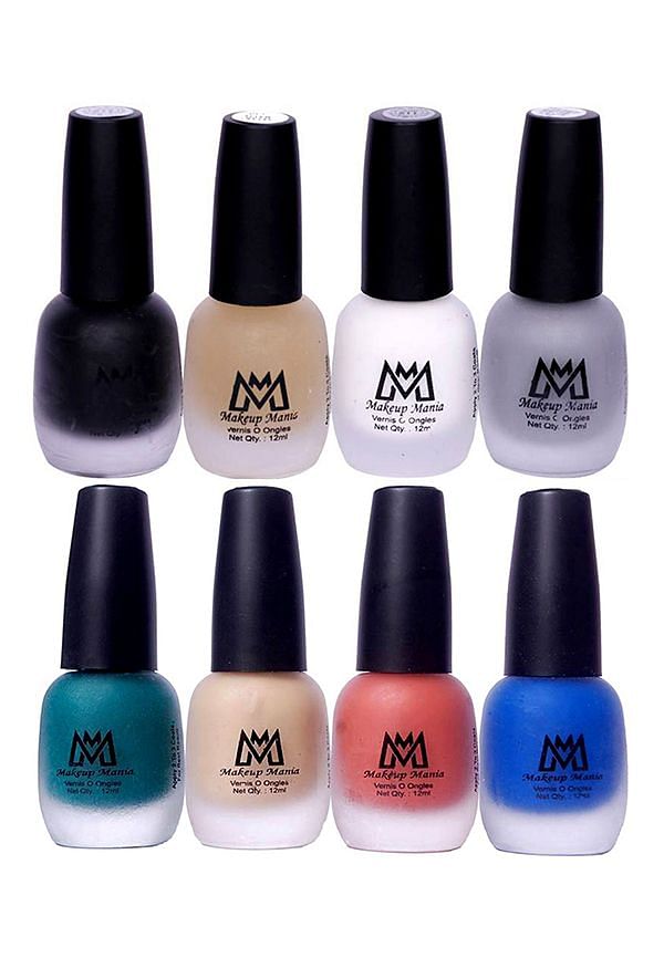 Nail Polish Set, Velvet Matte Nail Paint Combo Set of 8 Pcs, Multicolor (MM # 17-70)