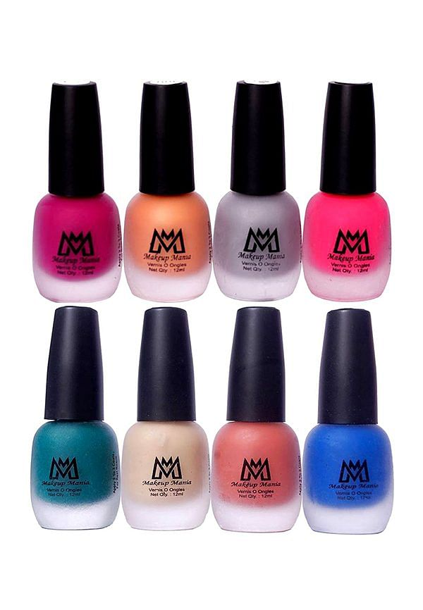 Nail Polish Set, Velvet Matte Nail Paint Combo Set of 8 Pcs, Multicolor (MM # 18-22)