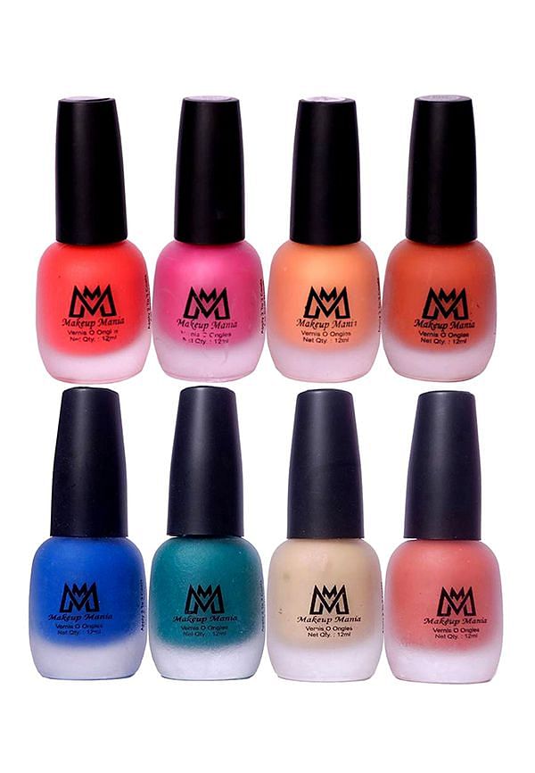 Nail Polish Set, Velvet Matte Nail Paint Combo Set of 8 Pcs, Multicolor (MM # 18-61)