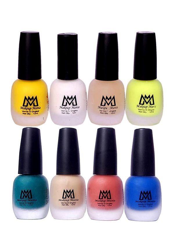 Nail Polish Set, Velvet Matte Nail Paint Combo Set of 8 Pcs, Multicolor (MM # 18-63)