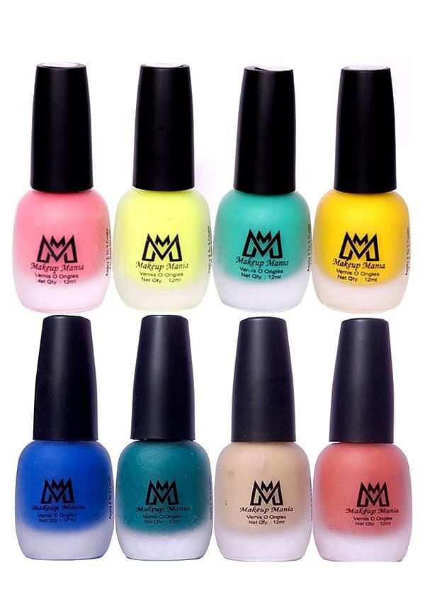Nail Polish Set, Velvet Matte Nail Paint Combo Set of 8 Pcs, Multicolor (MM # 18-66)