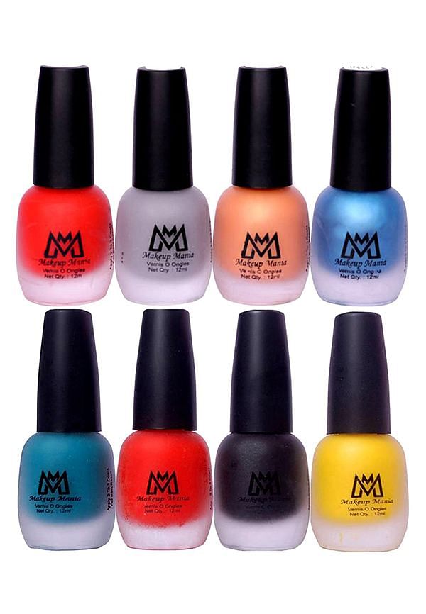 Nail Polish Set, Velvet Matte Nail Paint Combo Set of 8 Pcs, Multicolor (MM # 18-68)