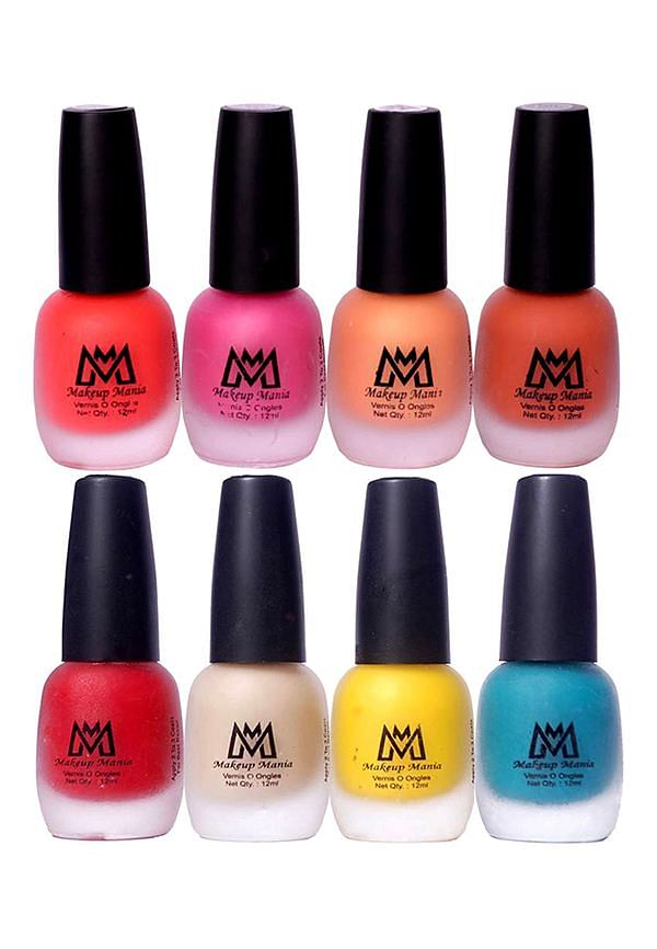 Nail Polish Set, Velvet Matte Nail Paint Combo Set of 8 Pcs, Multicolor (MM # 20-64)