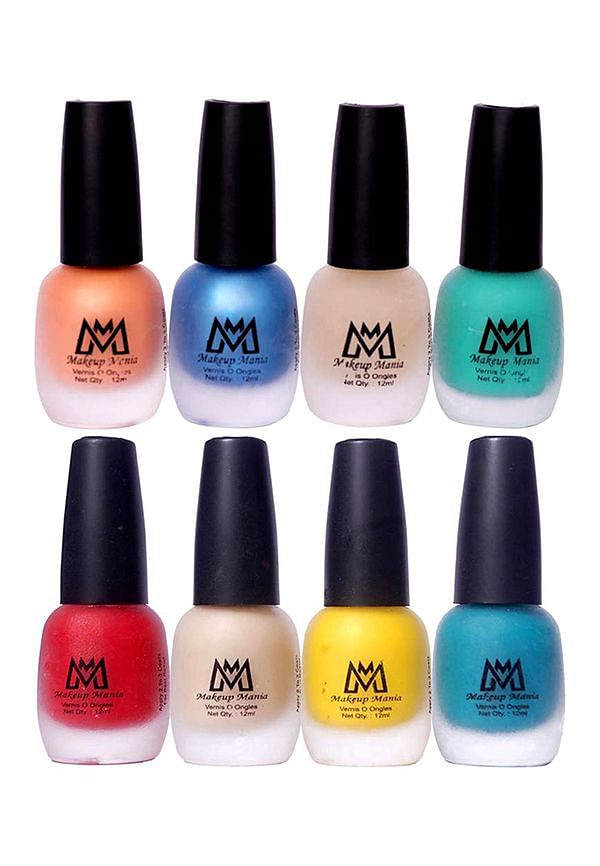 Nail Polish Set, Velvet Matte Nail Paint Combo Set of 8 Pcs, Multicolor (MM # 20-65)