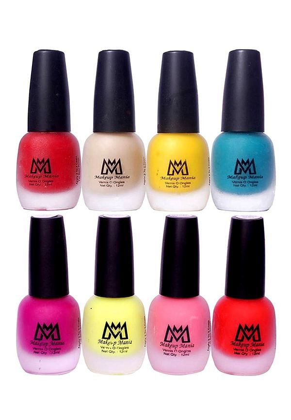 Nail Polish Set, Velvet Matte Nail Paint Combo Set of 8 Pcs, Multicolor (MM # 20-66)