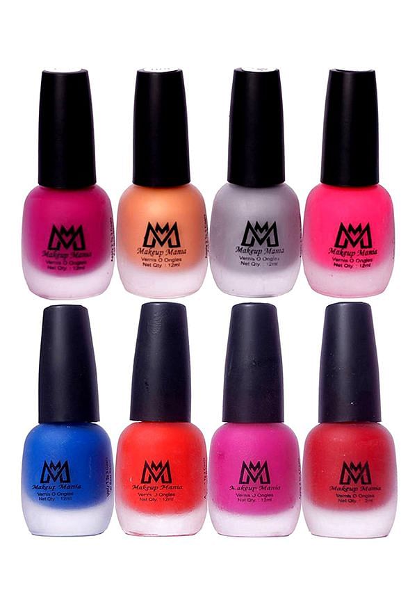 Nail Polish Set, Velvet Matte Nail Paint Combo Set of 8 Pcs, Multicolor (MM # 20-69)