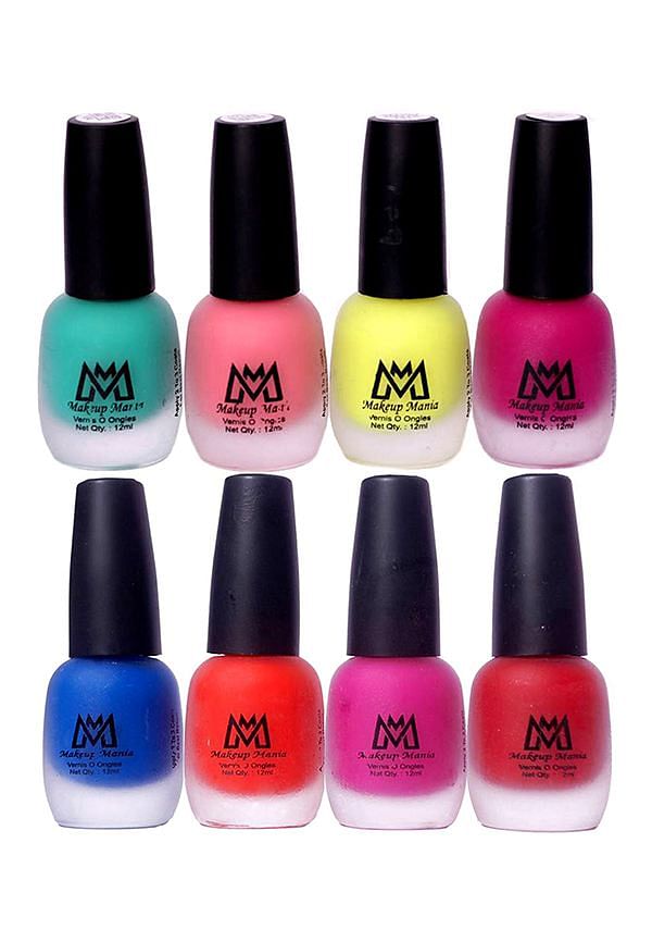 Nail Polish Set, Velvet Matte Nail Paint Combo Set of 8 Pcs, Multicolor (MM # 21-61)