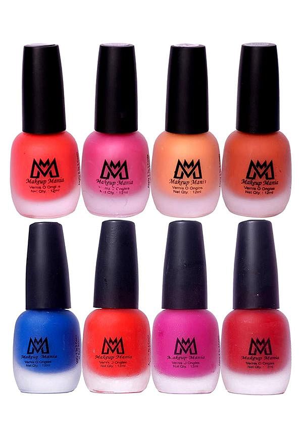 Nail Polish Set, Velvet Matte Nail Paint Combo Set of 8 Pcs, Multicolor (MM # 21-62)