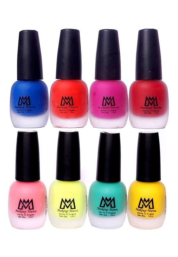 Nail Polish Set, Velvet Matte Nail Paint Combo Set of 8 Pcs, Multicolor (MM # 21-65)
