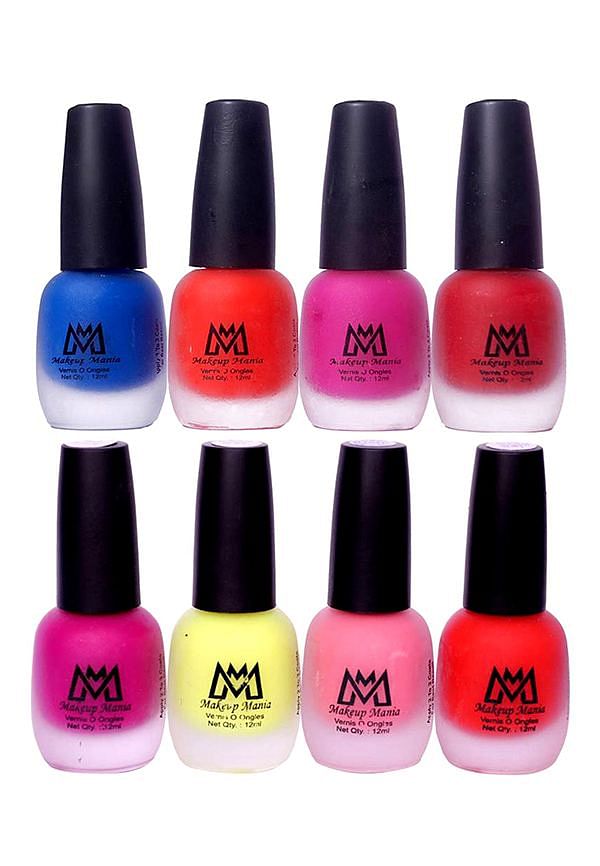 Nail Polish Set, Velvet Matte Nail Paint Combo Set of 8 Pcs, Multicolor (MM # 21-66)