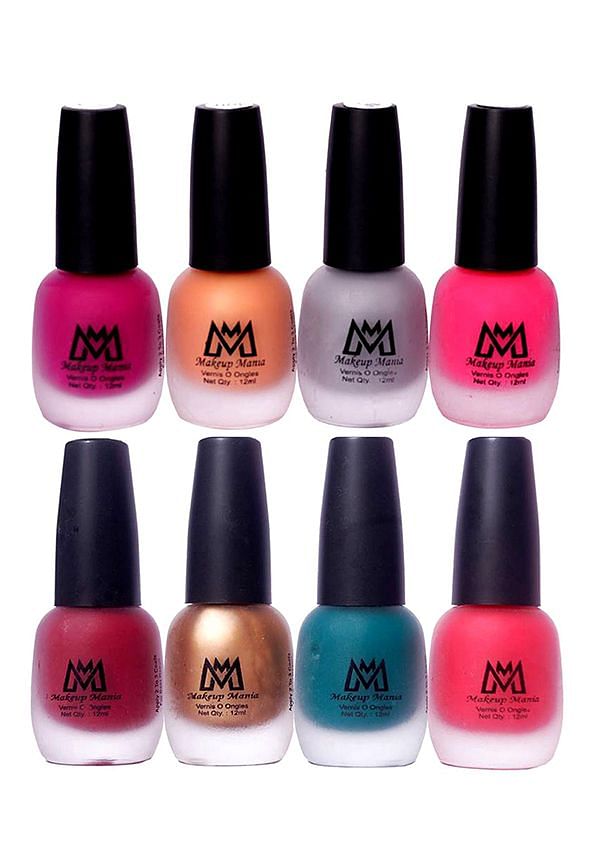 Nail Polish Set, Velvet Matte Nail Paint Combo Set of 8 Pcs, Multicolor (MM # 22-61)