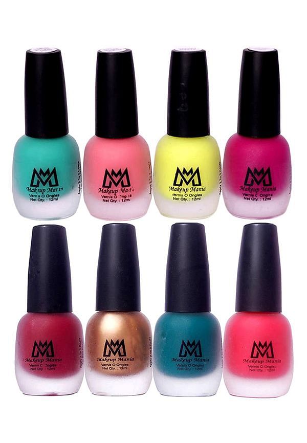 Nail Polish Set, Velvet Matte Nail Paint Combo Set of 8 Pcs, Multicolor (MM # 22-64)