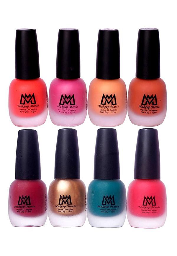 Nail Polish Set, Velvet Matte Nail Paint Combo Set of 8 Pcs, Multicolor (MM # 22-65)