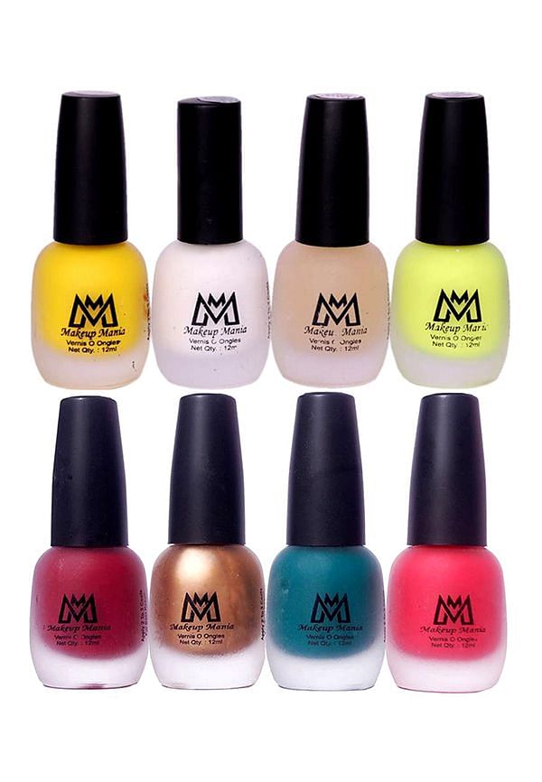 Nail Polish Set, Velvet Matte Nail Paint Combo Set of 8 Pcs, Multicolor (MM # 22-66)