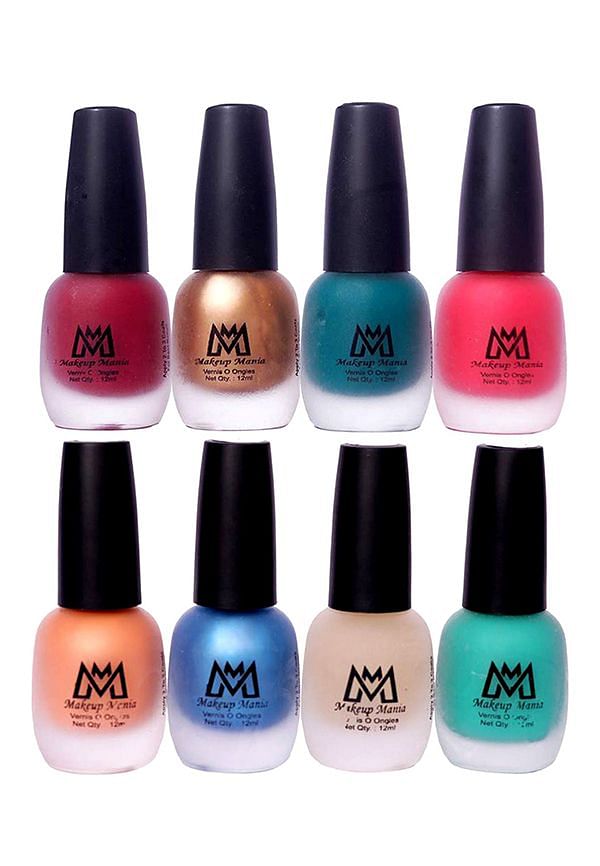Nail Polish Set, Velvet Matte Nail Paint Combo Set of 8 Pcs, Multicolor (MM # 22-69)