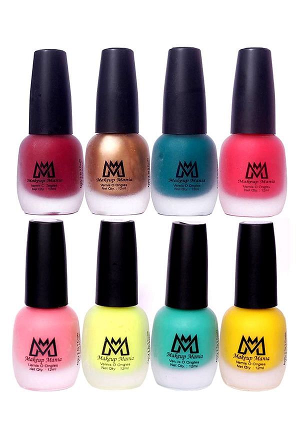 Nail Polish Set, Velvet Matte Nail Paint Combo Set of 8 Pcs, Multicolor (MM # 59-61)