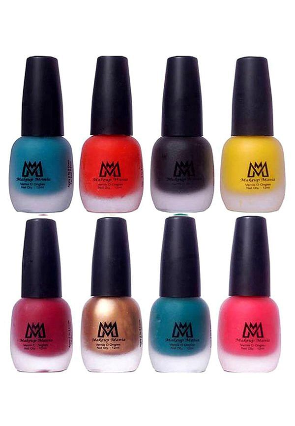 Nail Polish Set, Velvet Matte Nail Paint Combo Set of 8 Pcs, Multicolor (MM # 59-66)