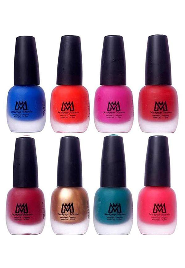 Nail Polish Set, Velvet Matte Nail Paint Combo Set of 8 Pcs, Multicolor (MM # 59-70)