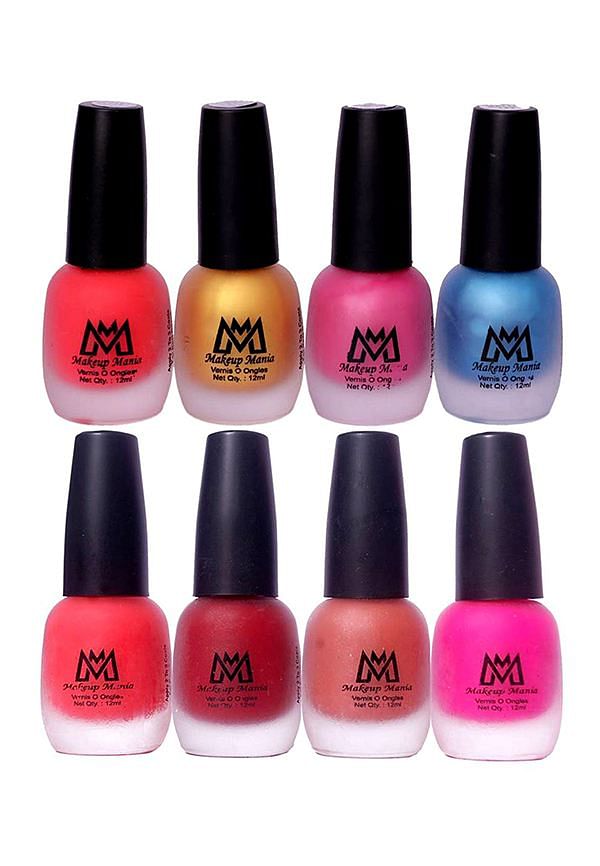 Nail Polish Set, Velvet Matte Nail Paint Combo Set of 8 Pcs, Multicolor (MM # 60-68)