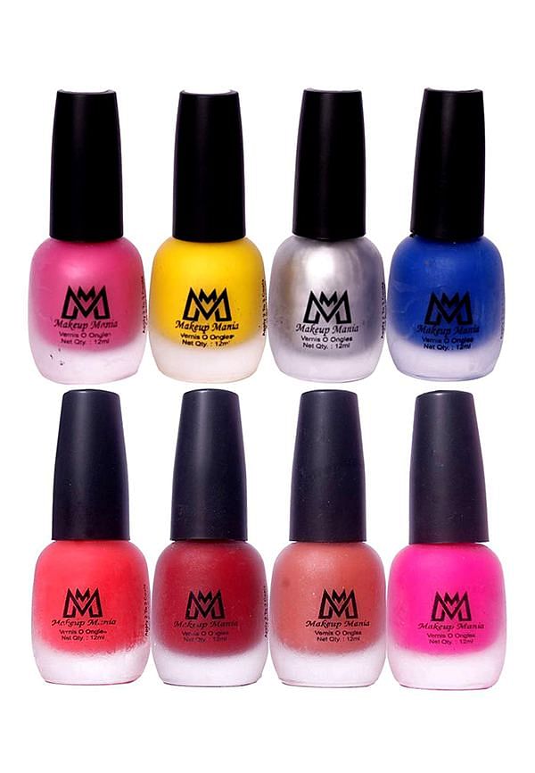 Nail Polish Set, Velvet Matte Nail Paint Combo Set of 8 Pcs, Multicolor (MM # 61-62)